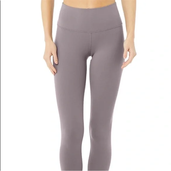 ALO Yoga Purple Grey Leggings 7/8 - Picture 2 of 7